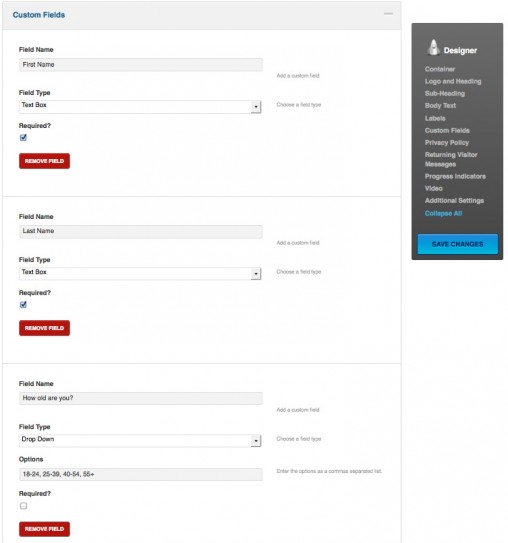 Custom Field Options